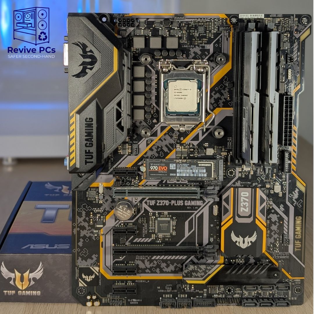 CPU, MoBo, RAM, & SSD Combo | Intel i5-8600K, Z370, 16GB (3866 MHz), & 250GB SSD with Windows 11 Pro Activated