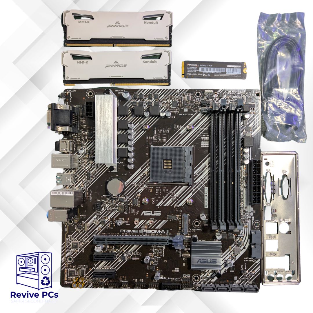 AM4 Mobo + RAM + SSD Combo | B450M-A II + 16GB + 512GB