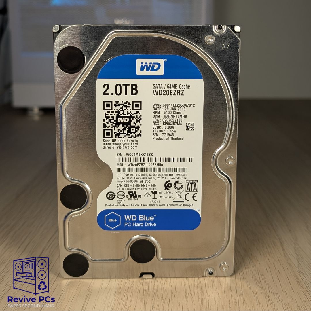 WD Blue 2TB SATAIII 5400RPM 64 Mt 3,5" HDD
