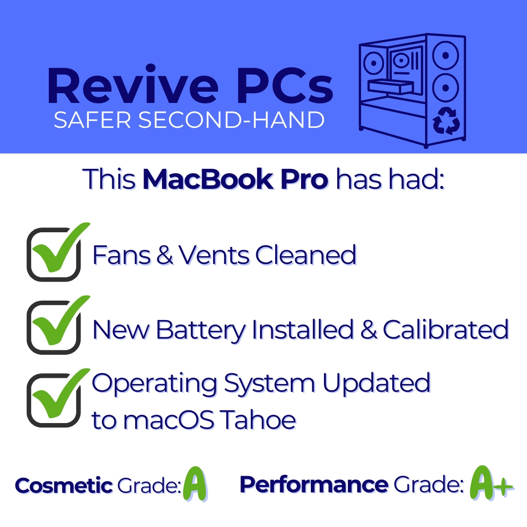 Used MacBook Pro 16" (2019) macOS Tahoe 26 | NEW BATTERY